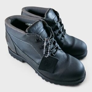 Timberland Campsite Mens Size 8 Triple Black Waterproof Leather Chukka Boots